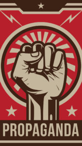 Raised Fist showing Spiritual Propaganda