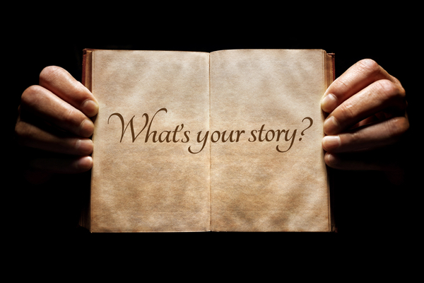 Book with words, "What's Your Story?" for Sovereignty and Your Akashic Record