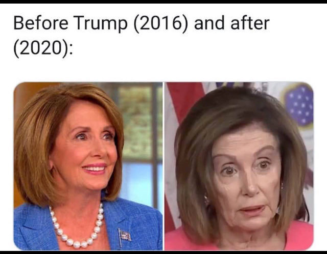 Pelosi before and after trump